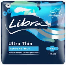 Libra Ultra Thin Regular with Wings 14pk New Barcode