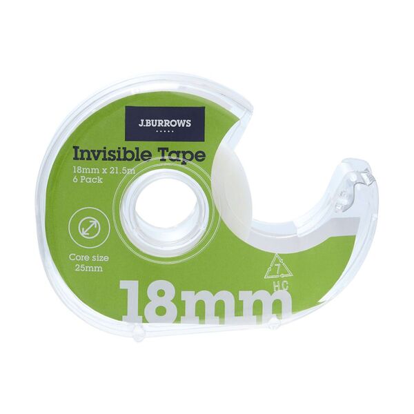 J.Burrows Invisible Tape 18mm x 21.5m