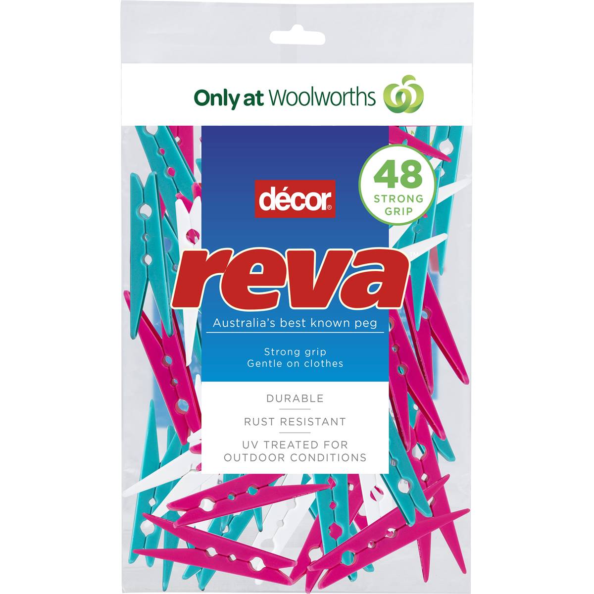 Reva Pegs Plastic 36pk