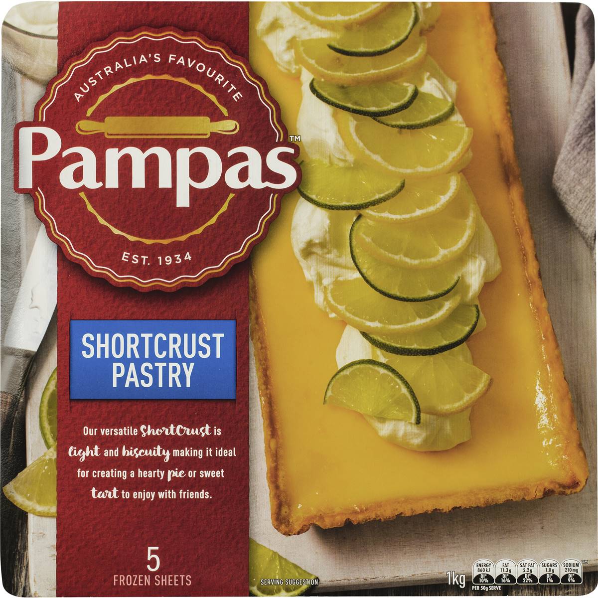 Pampas Shortcrust Pastry 1kg