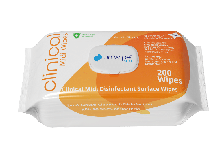 Clinical Midi Wipes 200x200mm 200pk