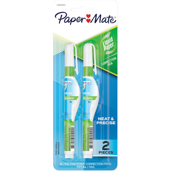 Paper Mate Liquid Paper Correction Pen 2pk