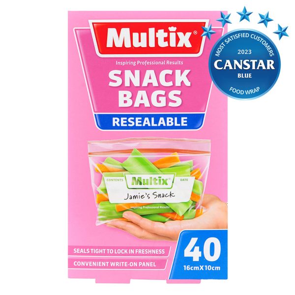 Multix Quick Zip Snack Bags 40pk