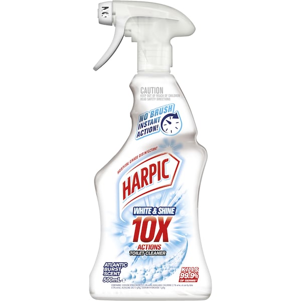 Harpic White & Shine Toilet Cleaner Spray Atlantic Burst 500ml