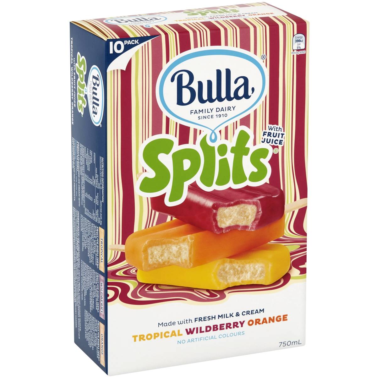 Bulla Splits Tropical Wildberry Orange 10pk 750ml