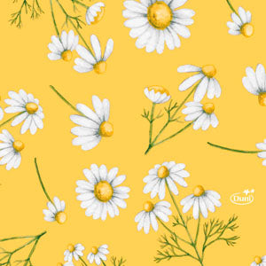 Duni Pretty Daisy Yellow 24cm 20pk