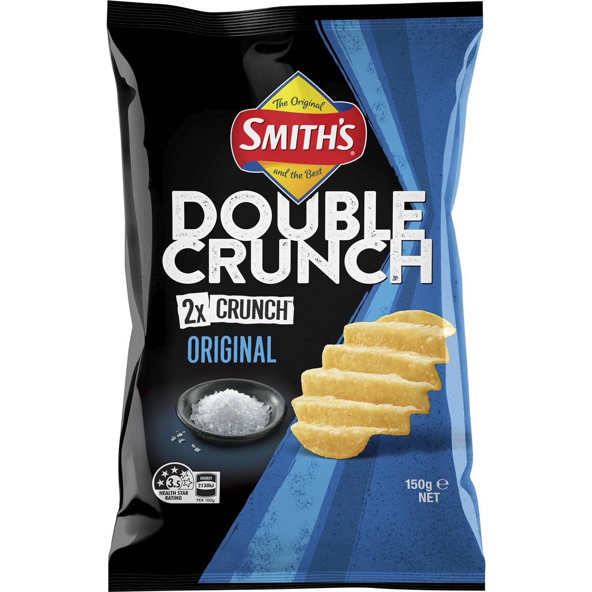 Smiths Double Crunch Chips Original 150g