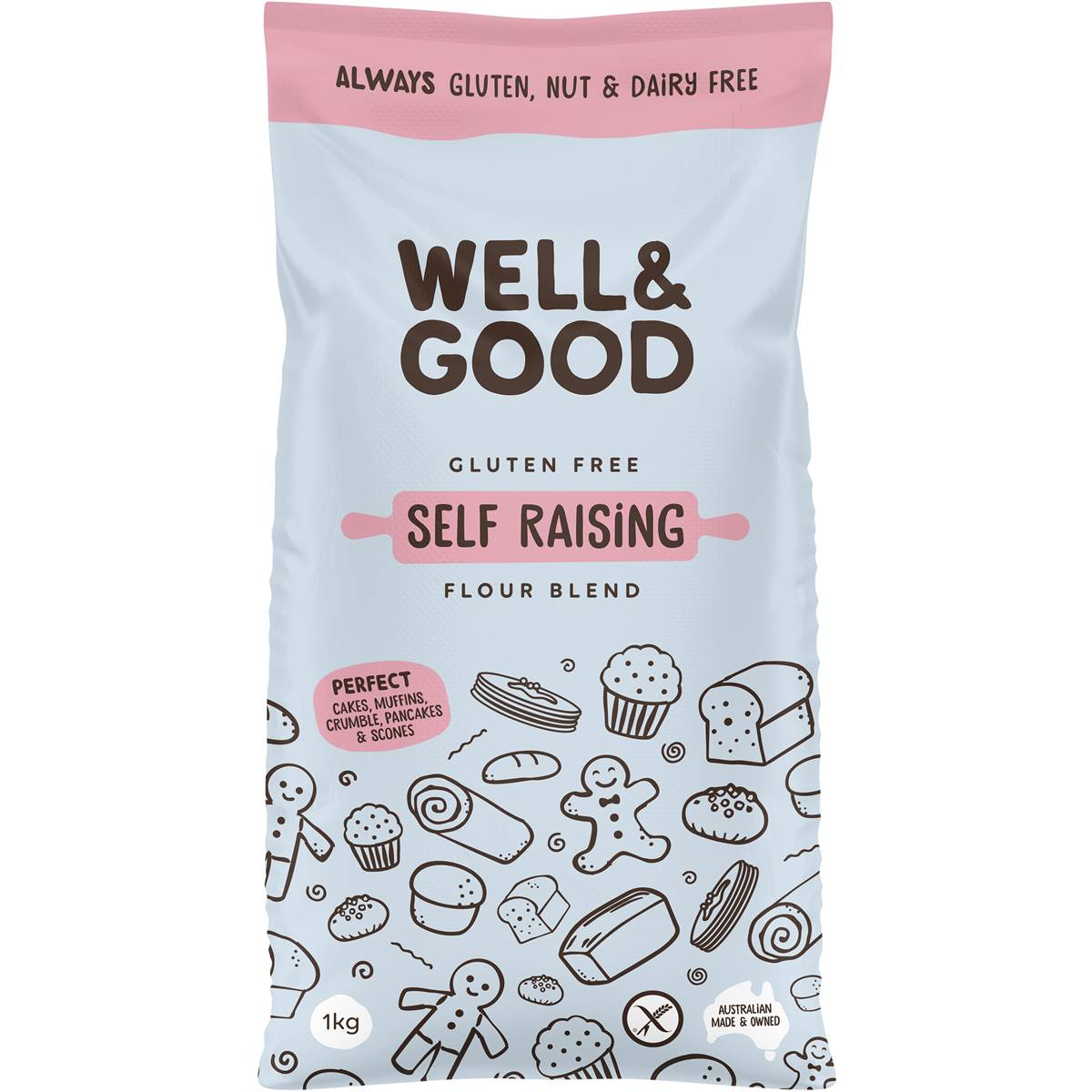 Well & Good Self Raising Flour Blend 1kg