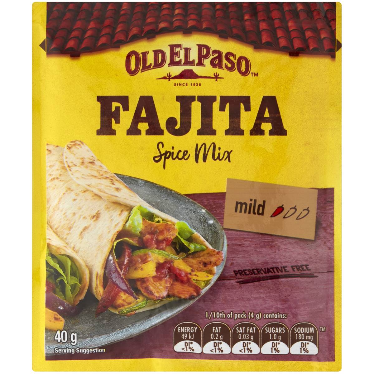 Old El Paso Spice Mix Fajita 40g