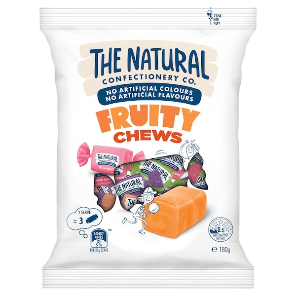 The Natural Confectionery Co Fruity Chews 180g