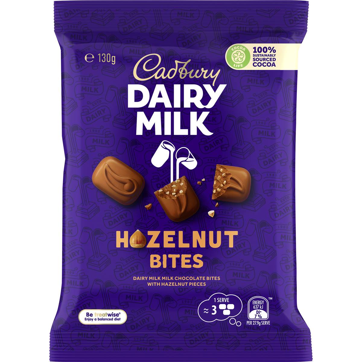 Cadbury Hazelnut Bites 130g