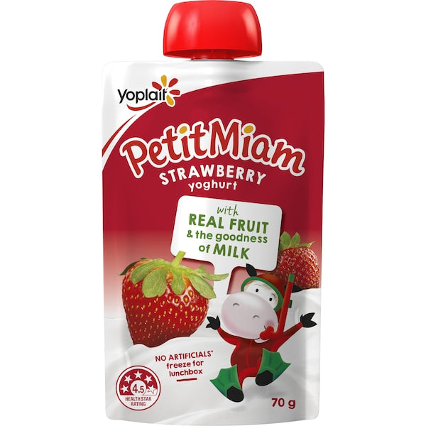 Yoplait Petit Miam Pouches Strawberry 70g