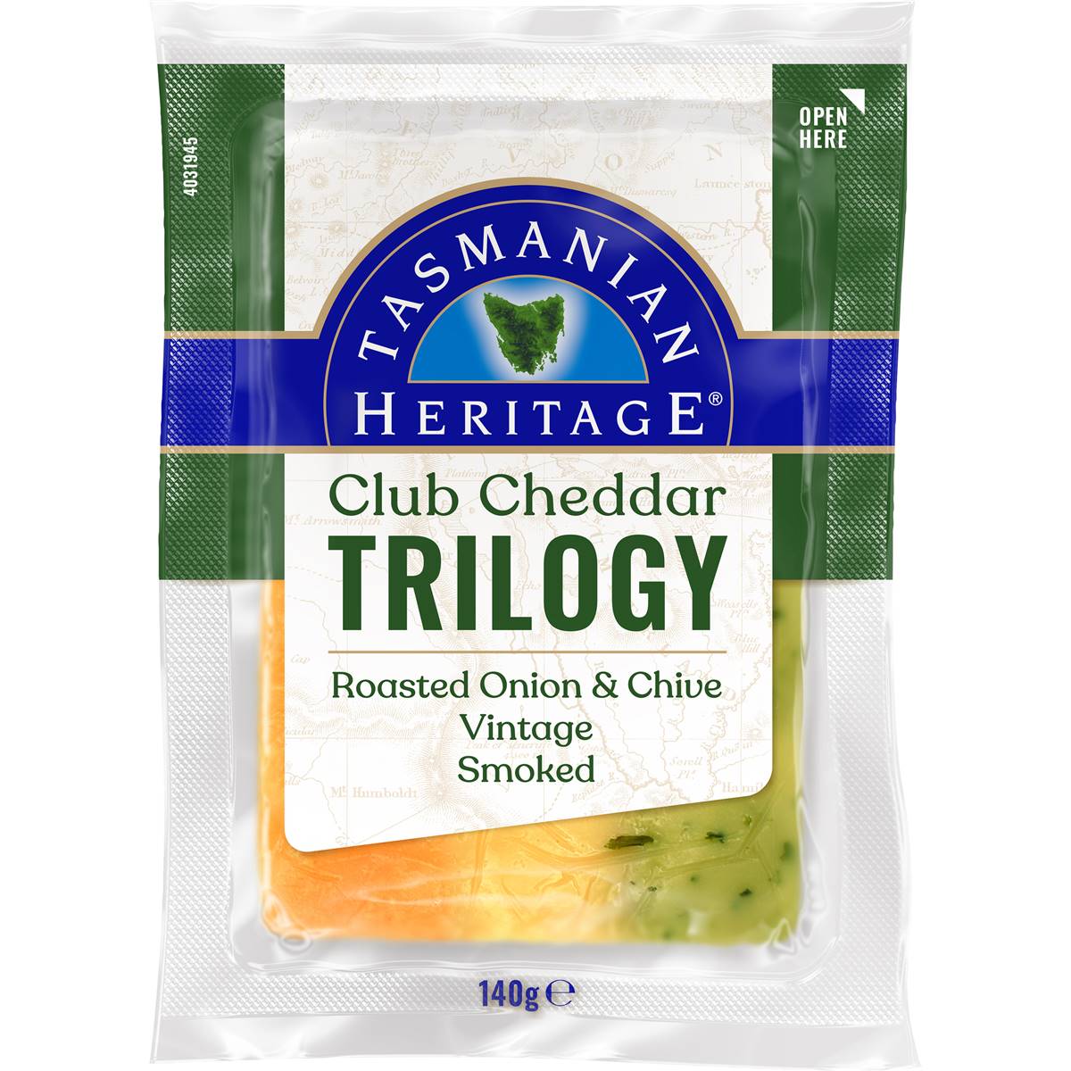 Tasmanian Heritage Club Cheddar Roasted Onion & Chive Vintage Smoked 140g