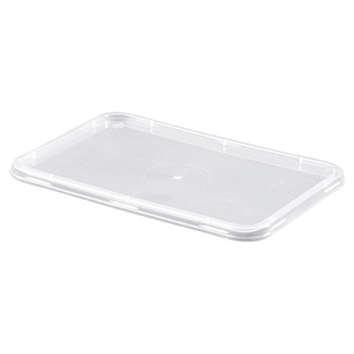 Rectangle Containers Ribbed Lids 50pk