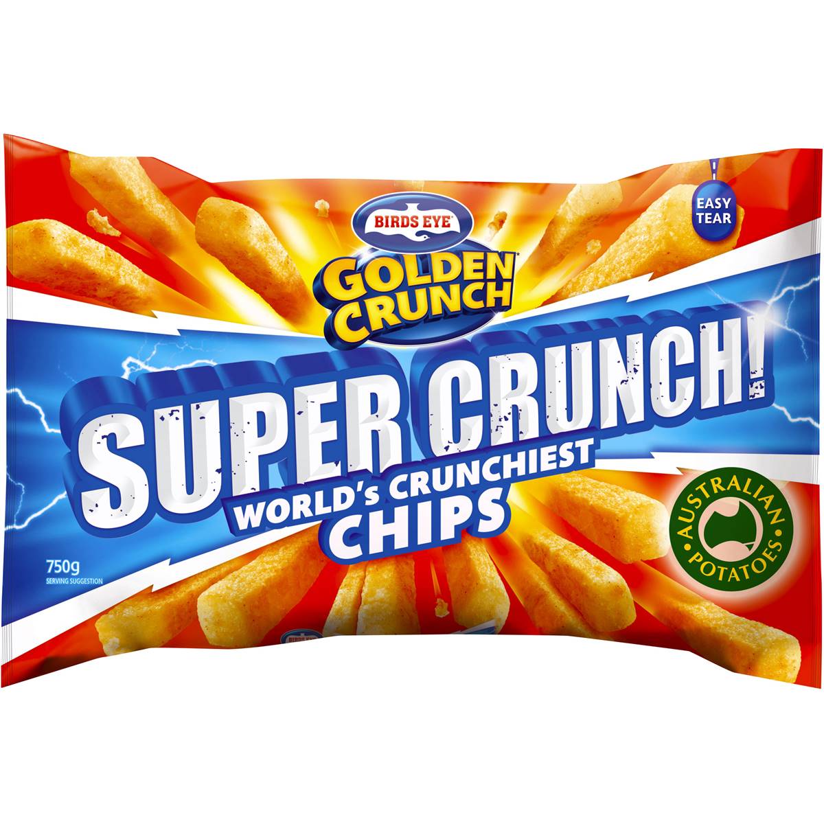 Birds Eye Golden Crunch Chips Super Crunch 750g