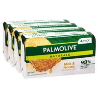 Palmolive Soap Bar Replenishing Milk & Honey 4pk