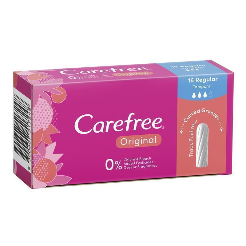 Carefree Tampons Original Regular 16pk