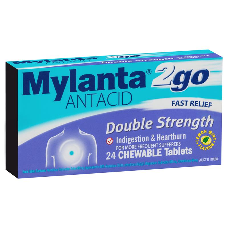 Mylanta 2go Antacid Double Strength 24pk