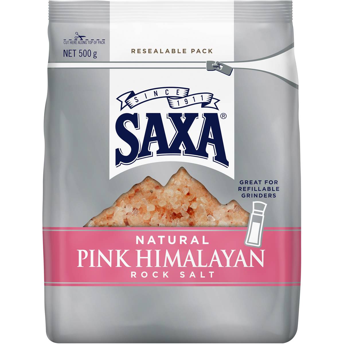 Saxa Pink Himalayan Rock Salt 500g