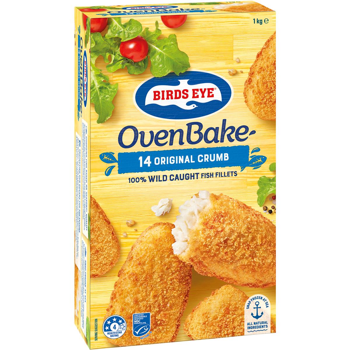 Birds Eye Oven Bake Fish Fillets Original Crumb 14pk 1kg