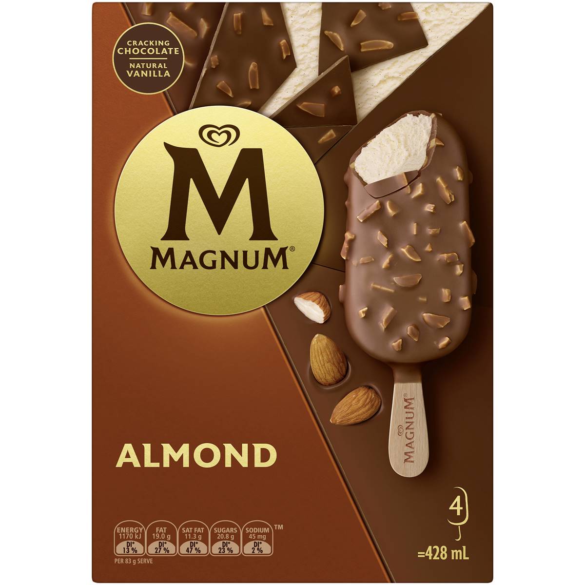 Streets Magnum Almond 4pk 428ml