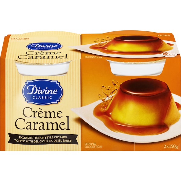 Divine Classic Creme Caramel 150g 2pk