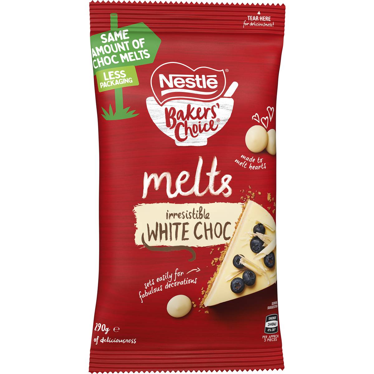 Nestle Choc Melts White 290g