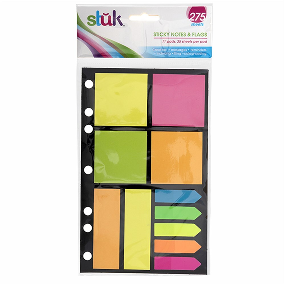 Stuk Sticky Notes & Flags 275 Pack