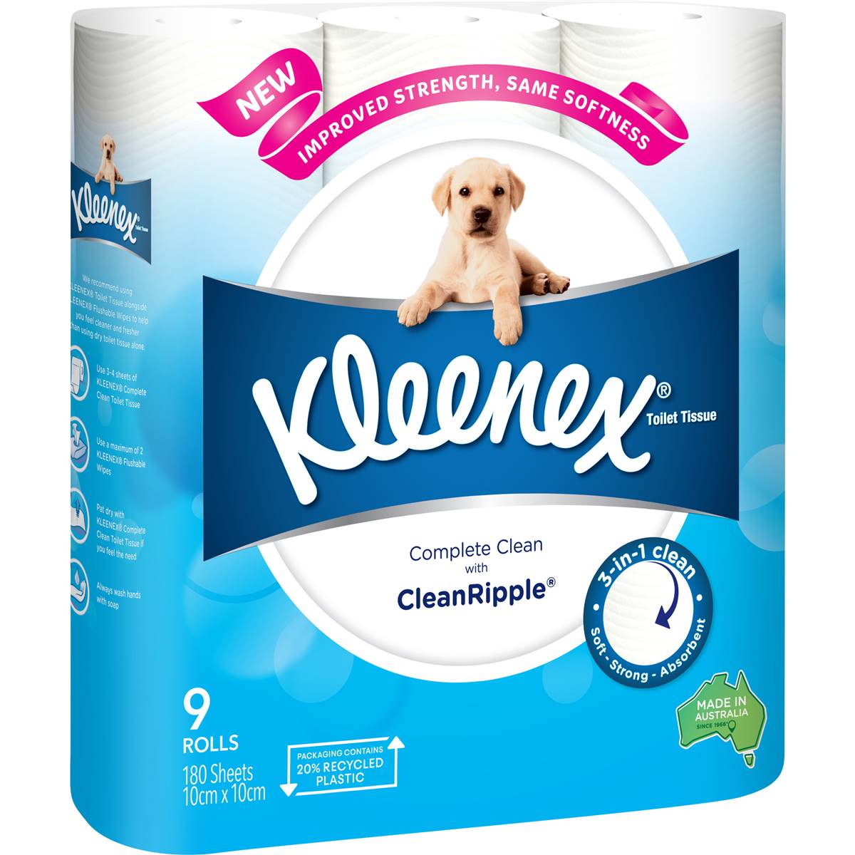 Kleenex Toilet Tissue Complete Clean 9pk