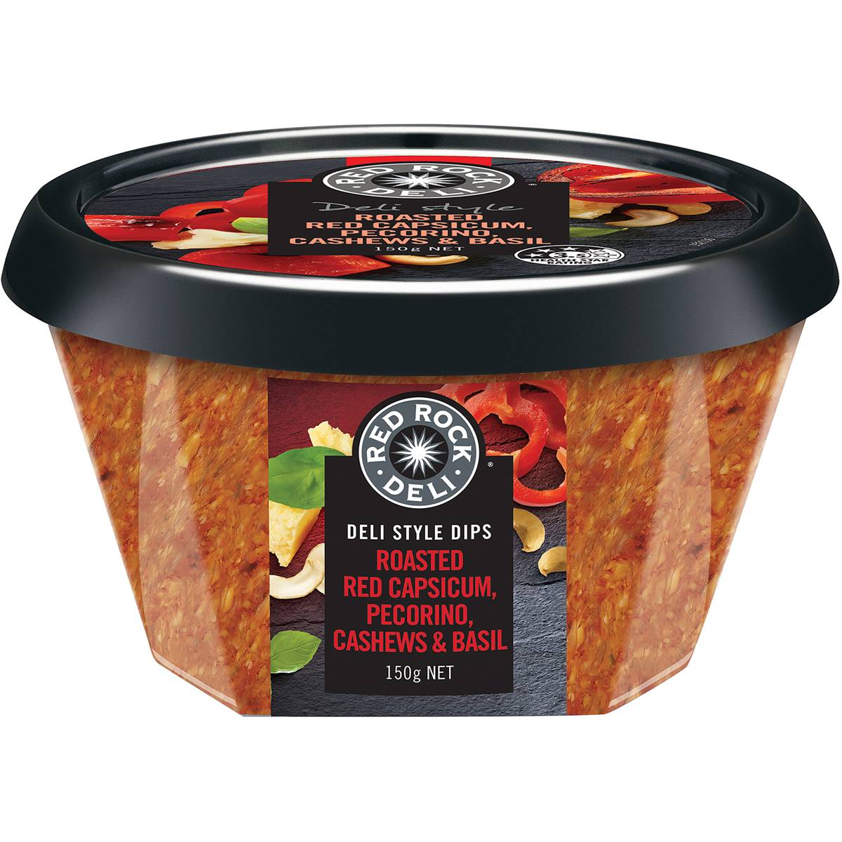 Red Rock Deli Dip Capsicum Pecorino Cashew & Basil 150g