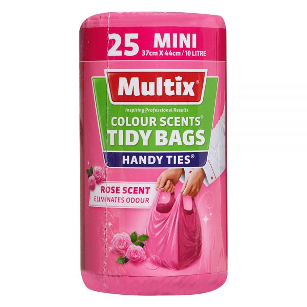 Multix Colour Scent Mini Tidy Bags 10L Rose 25pk