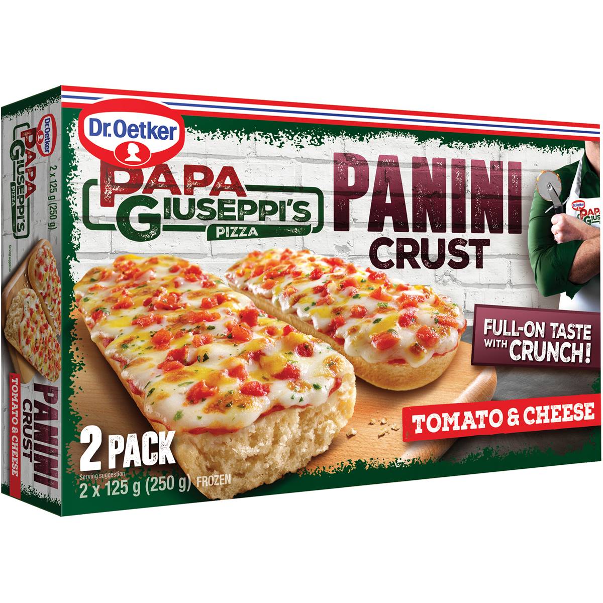 Papa Giuseppis Crunchy Panini Tomato & Cheese 2pk 250g