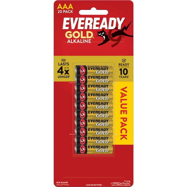 Eveready Gold Alkaline AAA 20 Pk