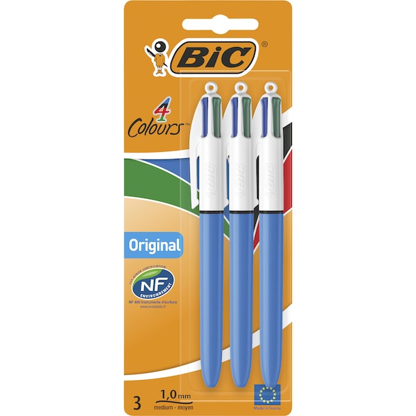 Bic 4 Colour Pen 3pk