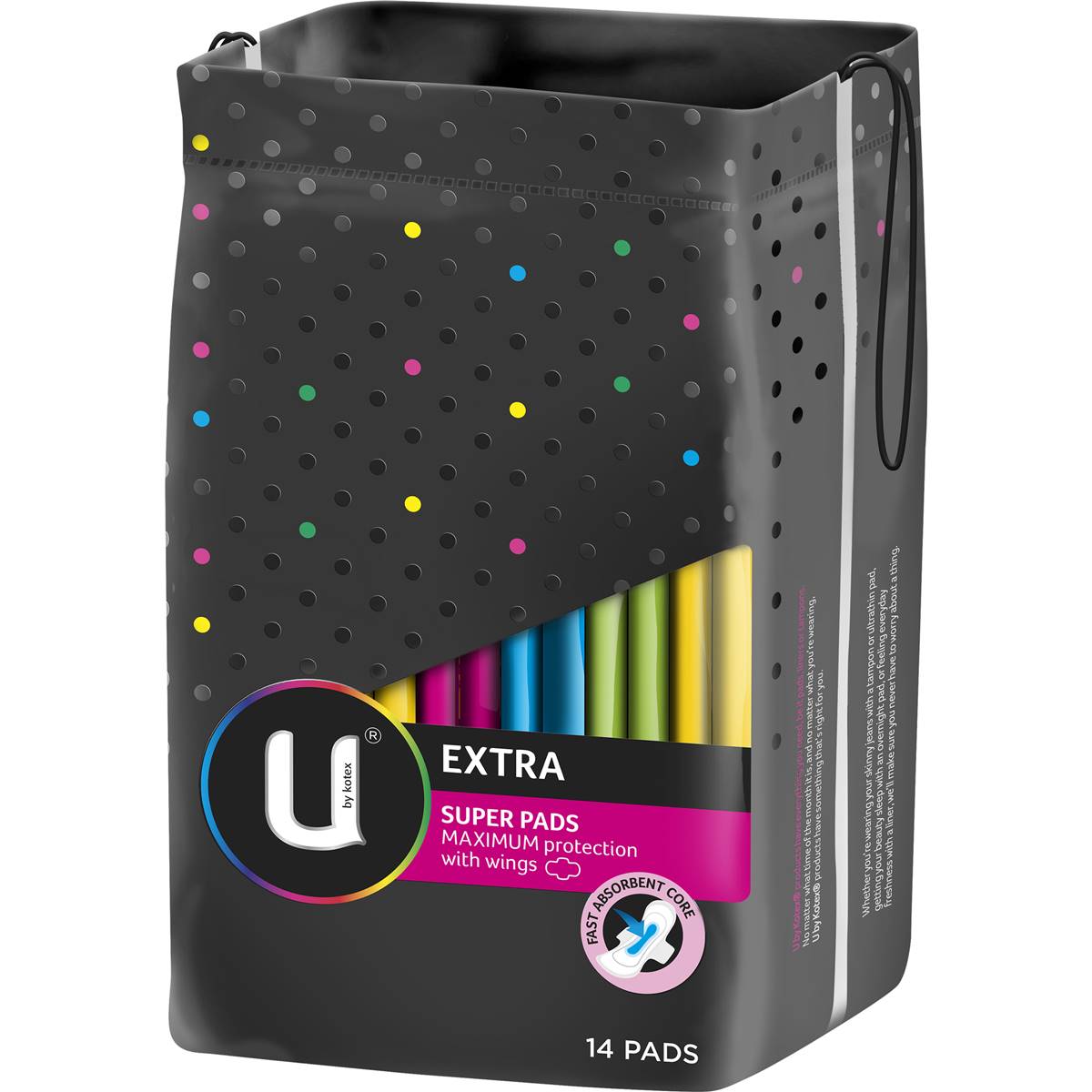 U by Kotex Super Pads Wings14pk