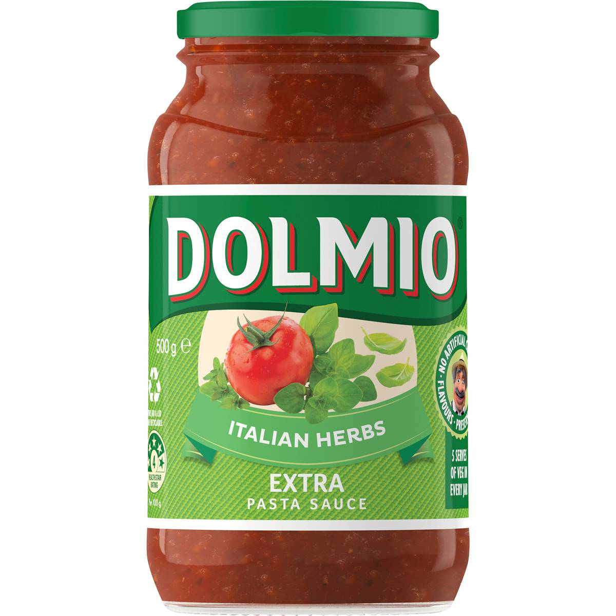 Dolmio Extra Pasta Sauce Italian Herbs 500g