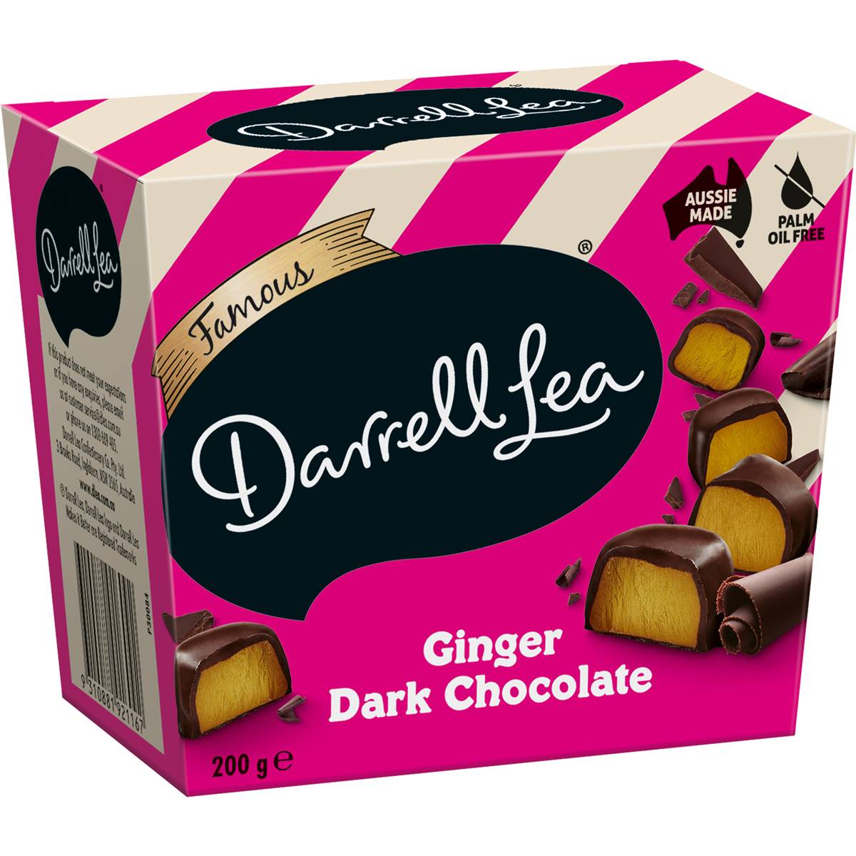 Darrell Lea Dark Chocolate Coated Ginger 200g