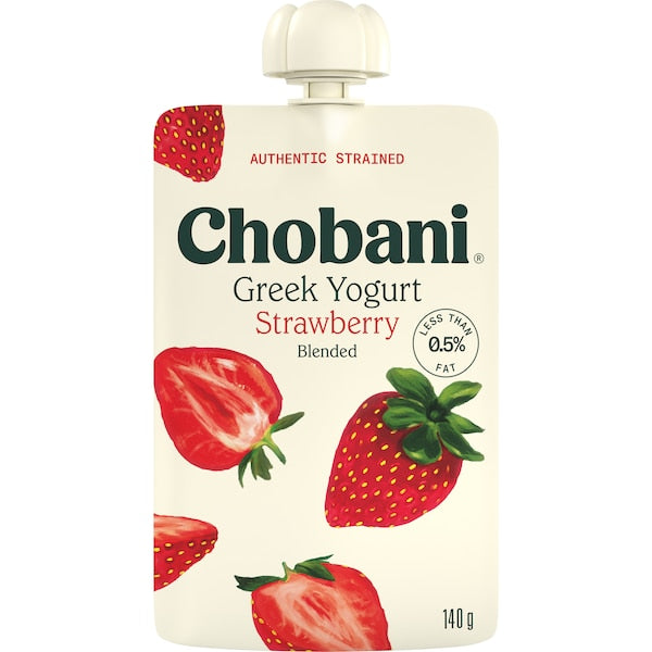 Chobani Greek Yoghurt Pouch Strawberry 140g