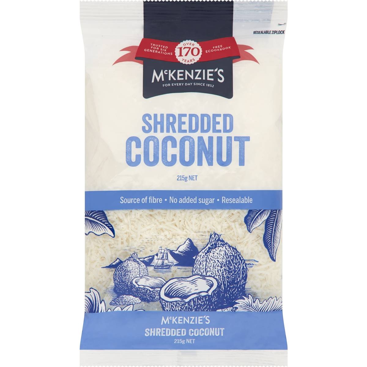 McKenzies Shredded Coconut 215g