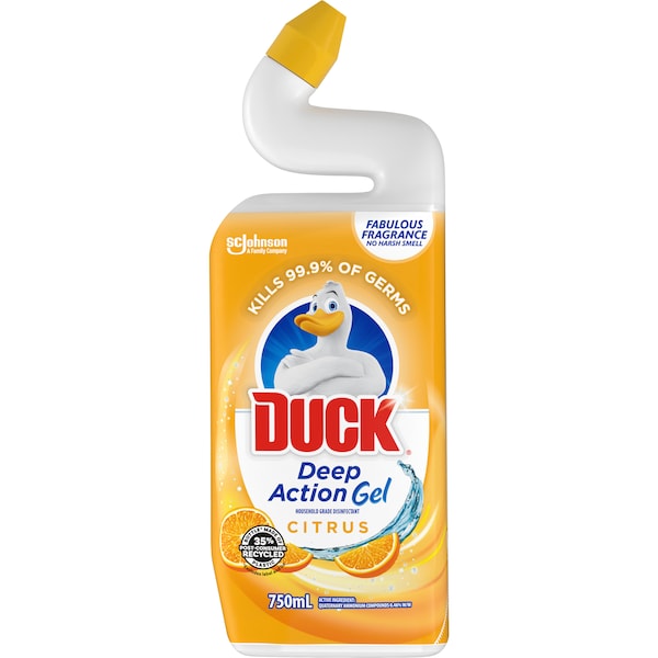 Duck Toilet Cleaner Deep Action Gel Citrus 750ml