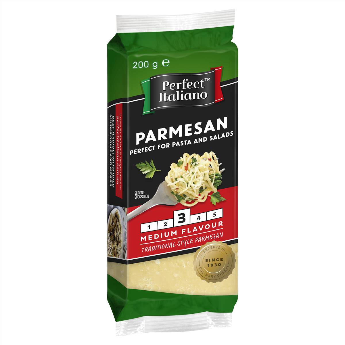 Perfect Italiano Parmesan Cheese Block Medium Flavour 200g