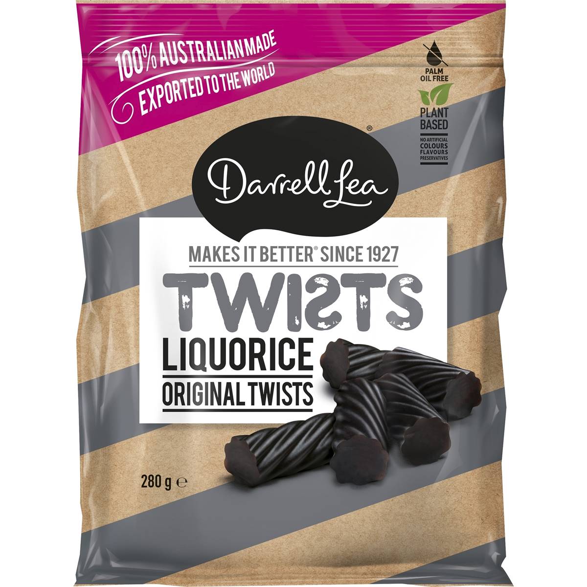 Darrell Lea Licorice Twists 280g