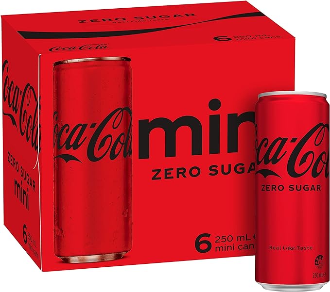 Coca Cola Cans Zero Sugar 250ml 6pk