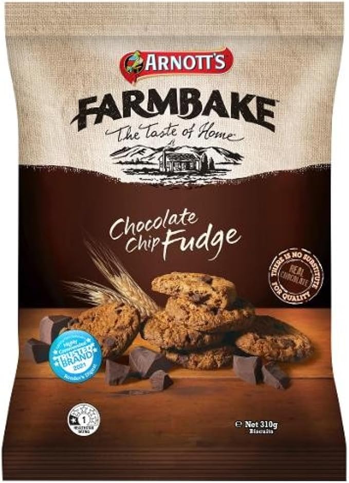 Arnotts Farmbake Choc Chip Fudge Cookies 310g
