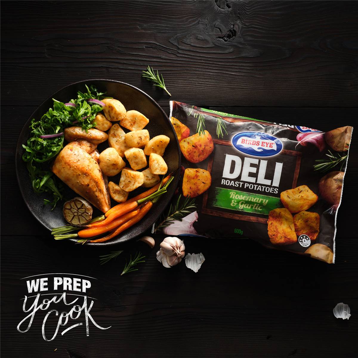 Birds Eye Deli Roast Potatoes Rosemary & Garlic 600g