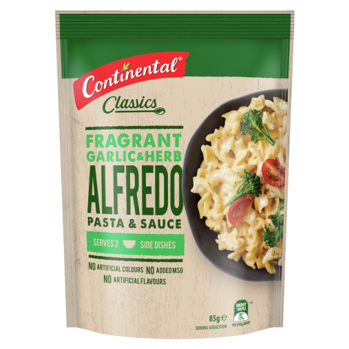 Continental Pasta & Sauce Alfredo Garlic & Herb 85g