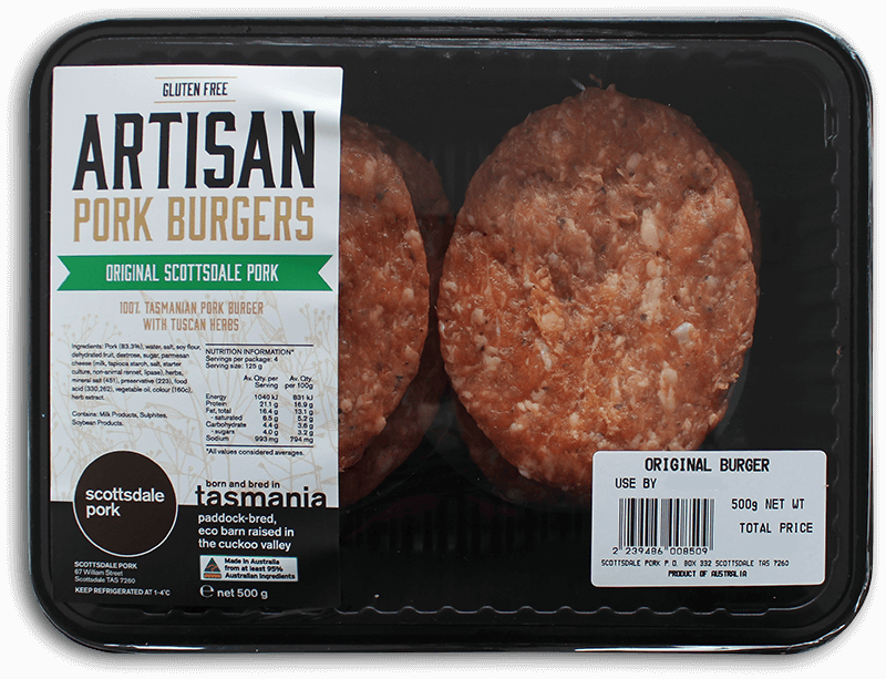 SP Artisan Pork Burgers 4pk - Original