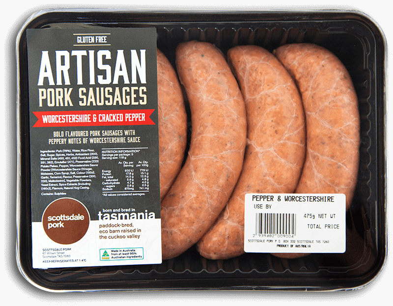 SP Artisan Pork Sausages Pepper & Worcestershire 475g