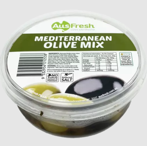 Ausfresh Olives Mediterranean 150g