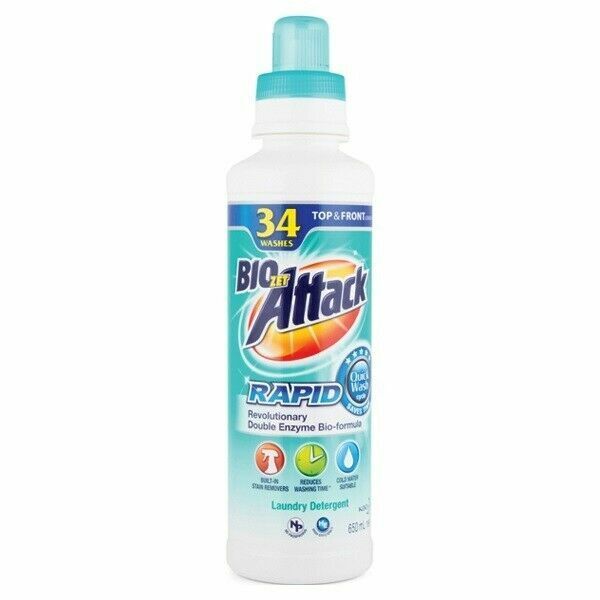 Biozet Attack Rapid Laundry Detergent 650ml